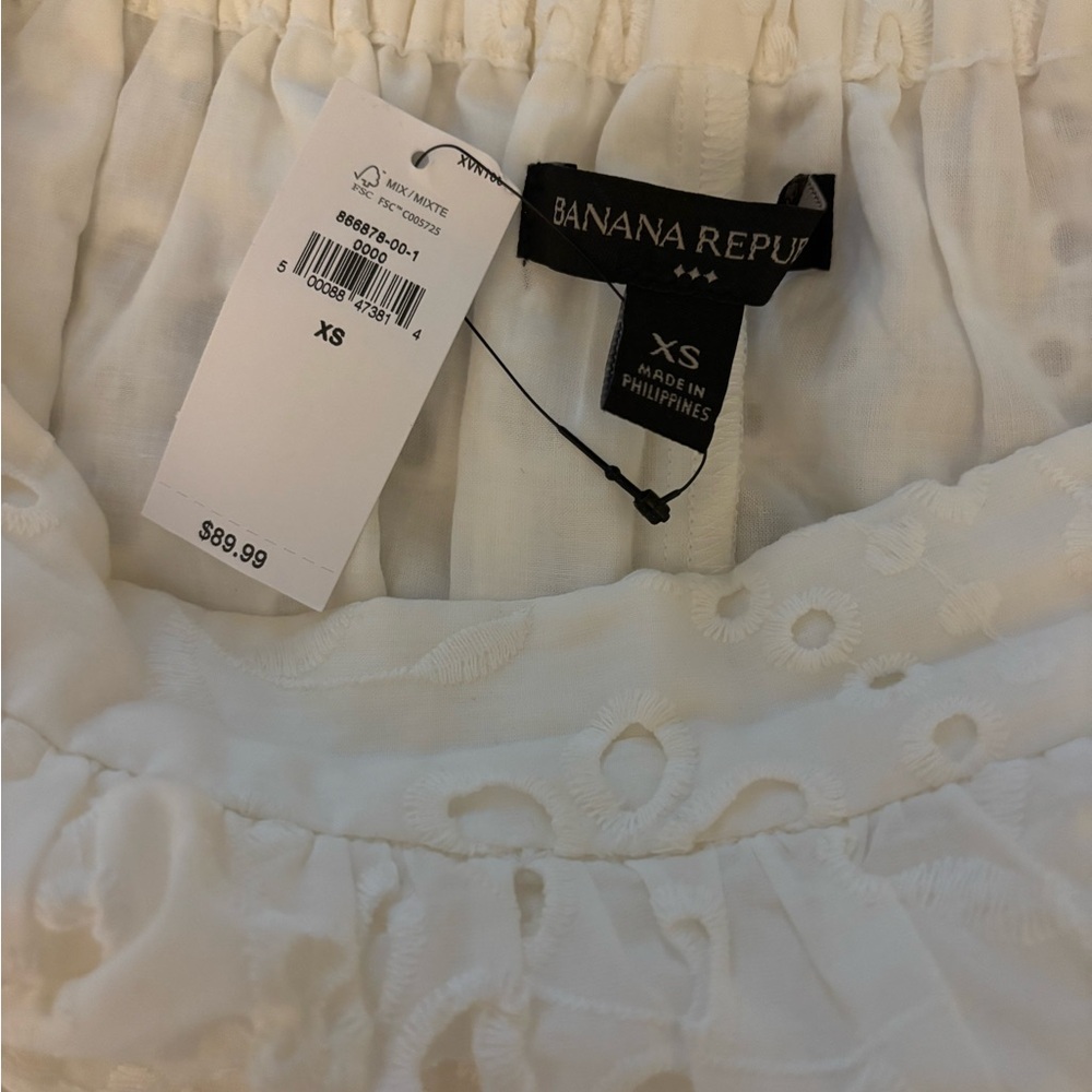 Banana Republic Ivory Eyelet Skirt - Picture 3 of 4